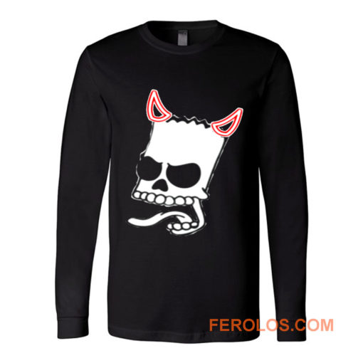 Bart Simsons Skul Devil Funny Long Sleeve