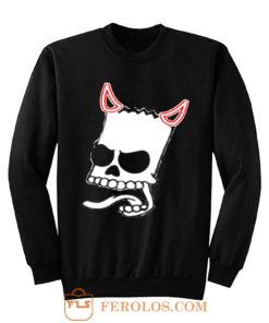 Bart Simsons Skul Devil Funny Sweatshirt