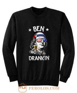 Benjamin Franklin Drinking America Sweatshirt