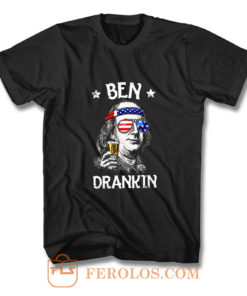 Benjamin Franklin Drinking America T Shirt