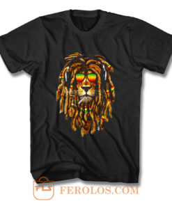 Bob Marley Smoking Joint Rasta One Love Lion Zion T Shirt