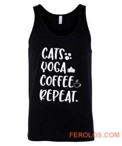 Cats Coffee Caffeine Yoga Tank Top