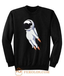 Cute astronaut flies using jet Sweatshirt