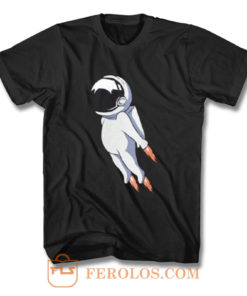 Cute astronaut flies using jet T Shirt