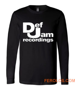 Def Jam Recordings Hip Hop Classic Music Long Sleeve