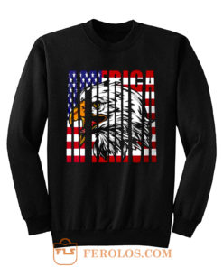 Eagle Mullet American Flag Sweatshirt