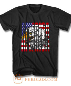 Eagle Mullet American Flag T Shirt