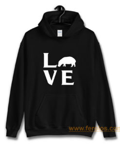 Extinction Animals Hippopotamus Love Hoodie