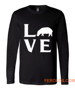 Extinction Animals Hippopotamus Love Long Sleeve