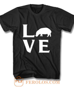 Extinction Animals Hippopotamus Love T Shirt