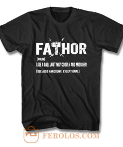 Father Thor FaThor Funny Dad Viking T Shirt