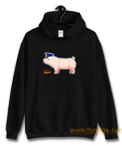 Funny Police Officer Pig Cop and Doughnut Hoodie