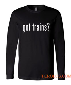 Funny Train Model Locomotive Steam Railroad Engine Long Sleeve