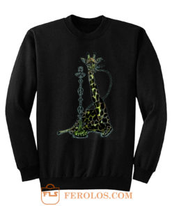 Giraffe with Hookah Sweatshirt