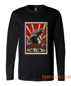 Godzilla Retro Vintage Long Sleeve