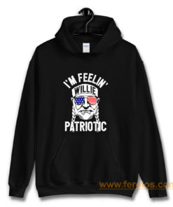 Im Feelin Willie Patriotic Murica Willy Nelson 4th of July Hoodie