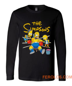 Lisa and Bart Simpsons Go Daddy Go Support For Boxing Long Sleeve