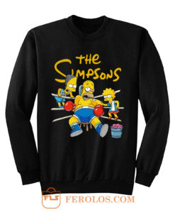 Lisa and Bart Simpsons Go Daddy Go Support For Boxing Sweatshirt