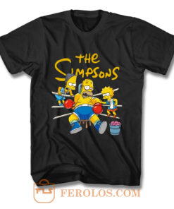 Lisa and Bart Simpsons Go Daddy Go Support For Boxing T Shirt