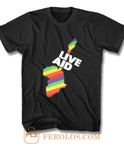 Live Aid Band Aid Logo 1985 T Shirt