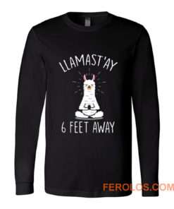 Llamastay Yoga Llama Social Distancing Long Sleeve