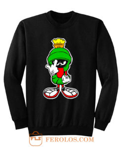 MARVIN THE MARTIAN Showing Midle Finger Sweatshirt