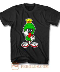 MARVIN THE MARTIAN Showing Midle Finger T Shirt