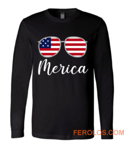 Merica Sunglasses USA Flag Long Sleeve