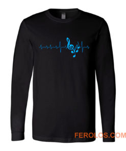 Musical Notes Heartbeat Long Sleeve