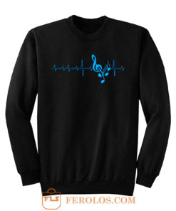 Musical Notes Heartbeat Sweatshirt