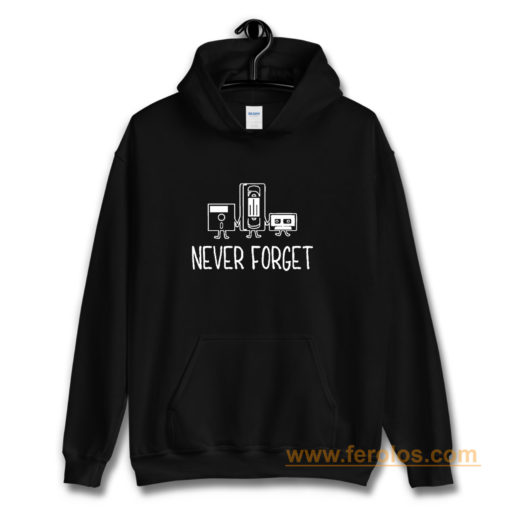 Never Forget Classic Floppy Disk Hoodie