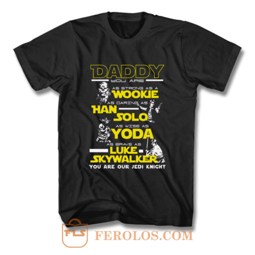 New Daddy Star Wars Jedi Father Day T Shirt