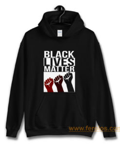 No Justice No Peace Black Lives Matter 3 Fist Hoodie