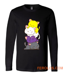 Nonbinary Gender and Genderqueer Cat Lovers Long Sleeve