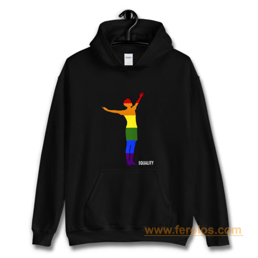 Pride Equality Usa Womens Soccer Lgbtq Rainbow Flag Hoodie