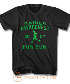 Rabies Awareness Fun Run Michael Scott The Office 5k Funny Humor T Shirt