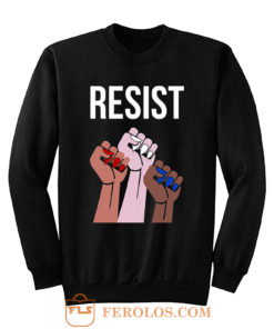 Reistst Womens Fists Political Sweatshirt