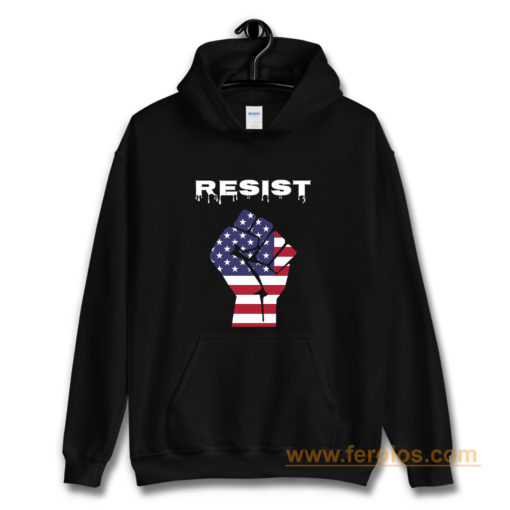 Resist American Flag Fist Hoodie