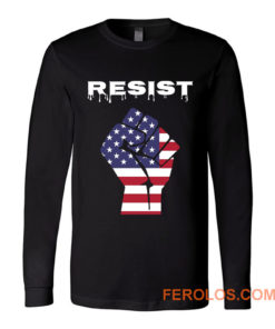 Resist American Flag Fist Long Sleeve