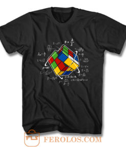 Rubik Cube Retro Vintage Colorful Cube Game Math T Shirt
