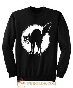 Sabotage Black Cat Angry Sweatshirt