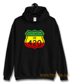 South Carolina Highway 420 in Rasta Colours Hoodie