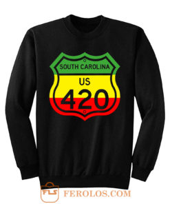 South Carolina Highway 420 in Rasta Colours Sweatshirt