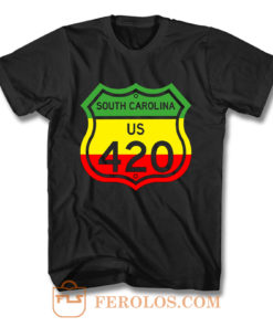 South Carolina Highway 420 in Rasta Colours T Shirt