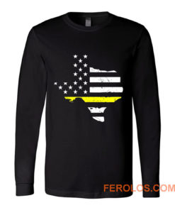 Texas 911 Dispatcher American Flag Long Sleeve