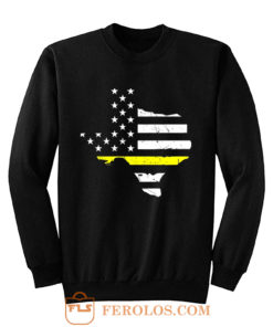 Texas 911 Dispatcher American Flag Sweatshirt