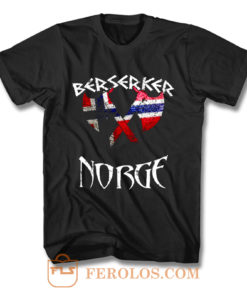 Vintage Viking Berserker Norway Norge T Shirt
