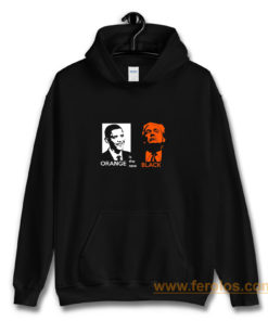 Black Orange Obama And Trump Hoodie