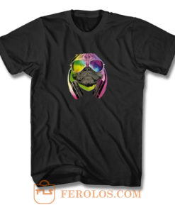 Dj Pug Colourful T Shirt