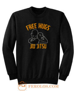 Free Hugs Jiu Jitsu Funny Fighter Martial Arts Vintage Sweatshirt